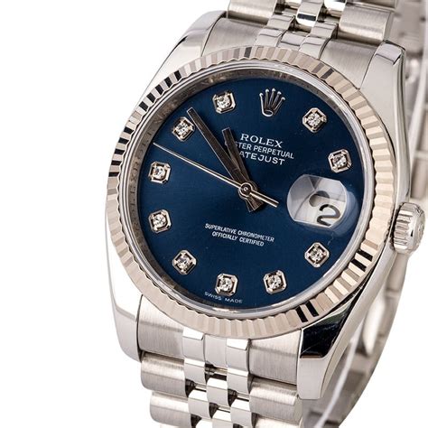 rolex 116234 blue diamond dial|rolex datejust 116234 men's watch.